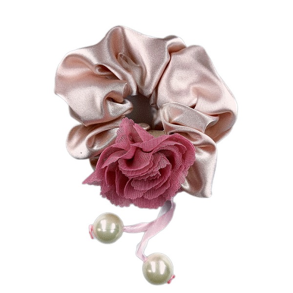 کش مو اسکرانچی مجلسی با آویز مروارید کد 2030