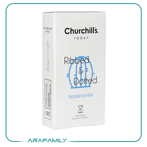 کاندوم تاخیری خاردار و شیاردار چرچیلز با اسانس وانیل