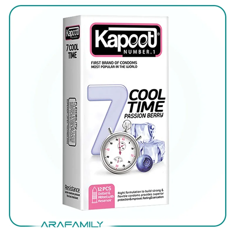کاندوم کاپوت مدل 7Cool Time بسته 12 عددی