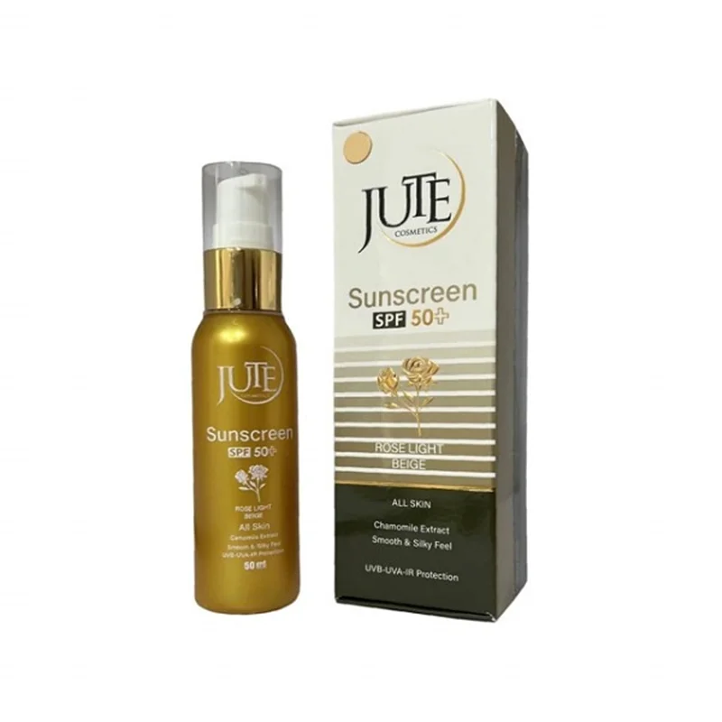 کرم ضد آفتاب پمپی رنگی ژوت با SPF50 مناسب انواع پوست حجم 50 میلی لیتر بژ خیلی روشن