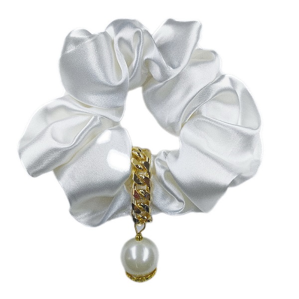 کش مو اسکرانچی مجلسی یراق دار طرح مروارید کد 2040