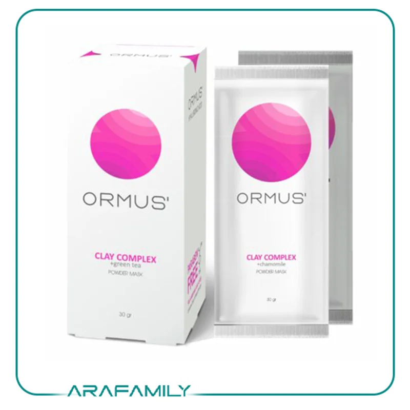 ژل ماسک صورت اورموس ormus مدل کمپلکس خاک رس حجم 15 میلی لیتر