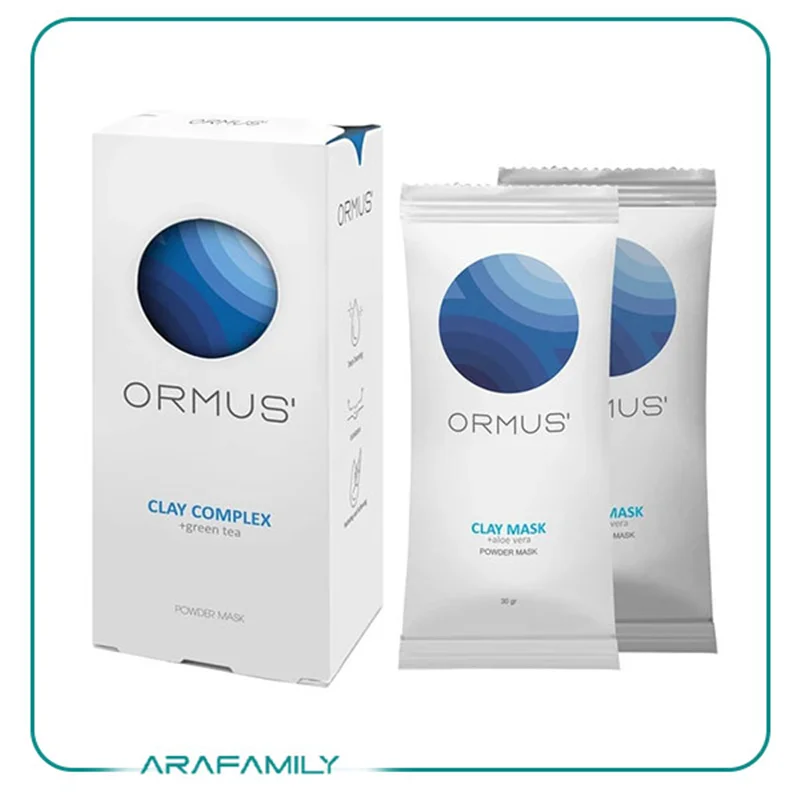 ماسک صورت اورموس ormus مدل کمپلکس خاک رس+ آلوئه ورا