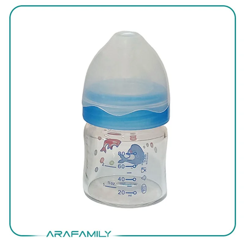 شیر خوری بیبی کر Babycare پیرکس حجم 80 میلی لیتر طرح دلفین