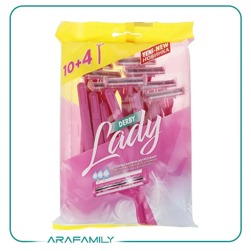 خود تراش دولبه دربی مدل Lady بسته 14 عددی