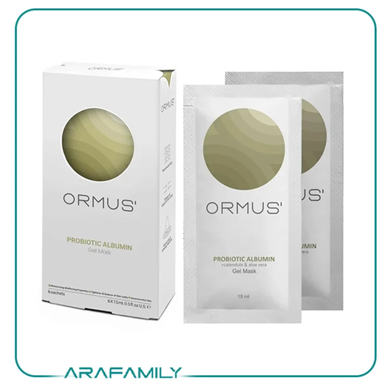 ژل ماسک صورت اورموس ormus مدل آلبومین سفیده تخم مرغ حجم 15 میلی لیتر