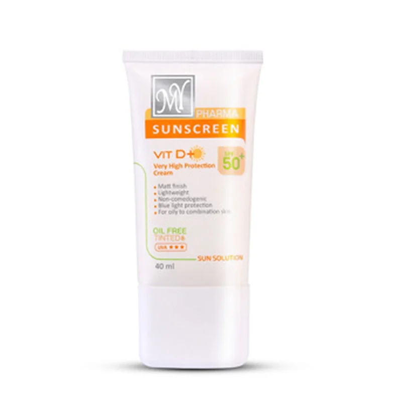 کرم ضد آفتاب SPF50 سان سلوشن فاقد چربی رنگی 40میل مای فارما