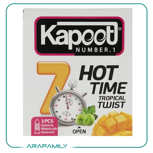 کاندوم کاپوت مدل 7Hot Time بسته 3 عددی