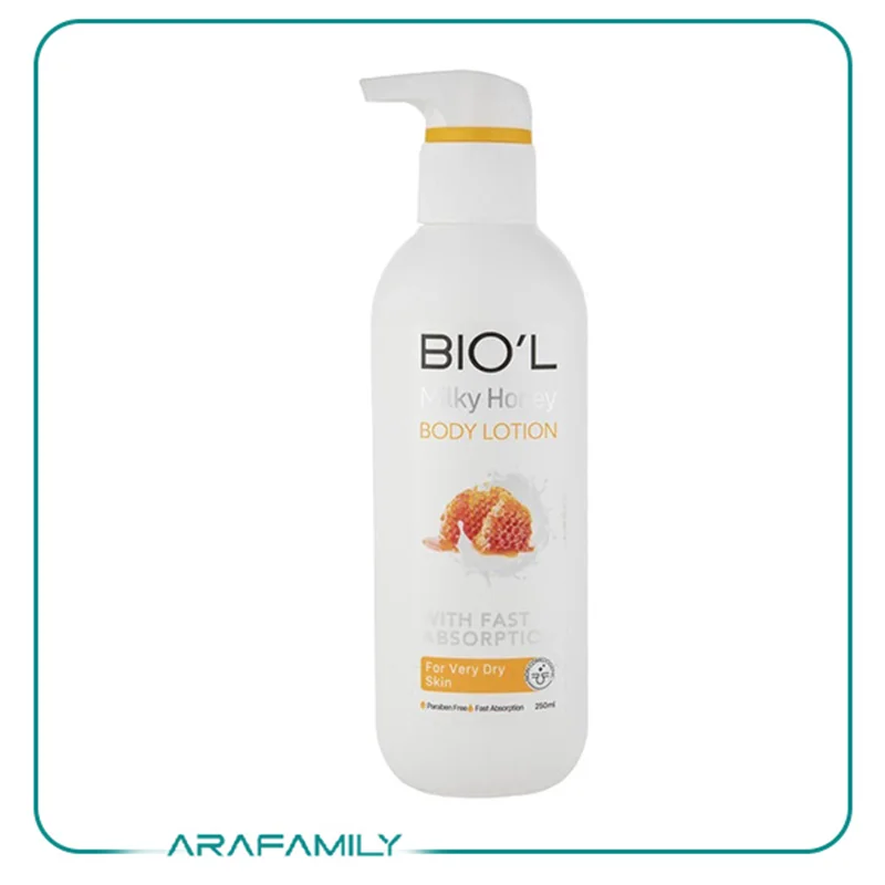لوسیون بدن بیول مدل شیر و عسل حجم 250 میلی لیتر
