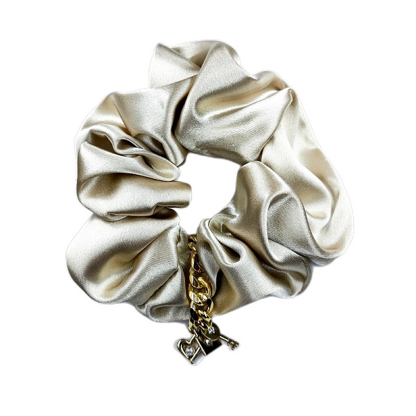 کش مو اسکرانچی مجلسی یراق دار طرح قفل و کلید کد 2041