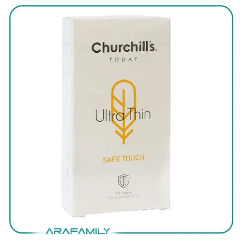 کاندوم فوق العاده نازک اسپرم کش چرچیلز با رایحه وانیل 12 عدد