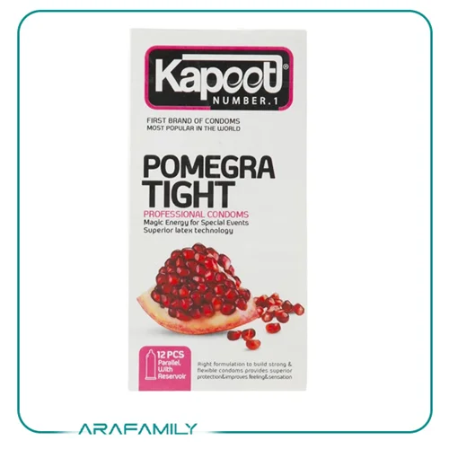 کاندوم کاپوت مدل pomegra tight بسته 12 عددی