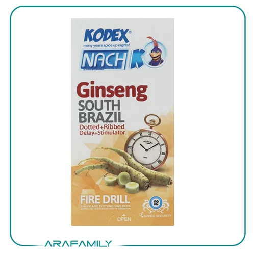کاندوم تاخیری جیسینگ کدکس مدل Ginseng بسته 12 عددی