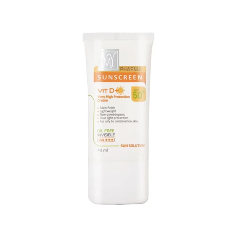 کرم ضد آفتاب spf50 مناسب انواع پوست بی رنگ مای فارما