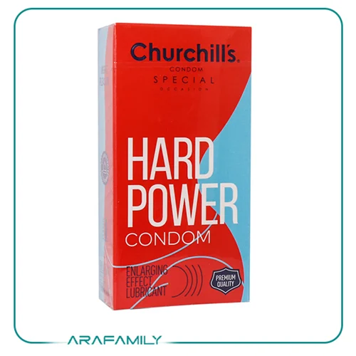 کاندوم کلاسیک حجم دهنده هارد پاور چرچیلز 12 عدد