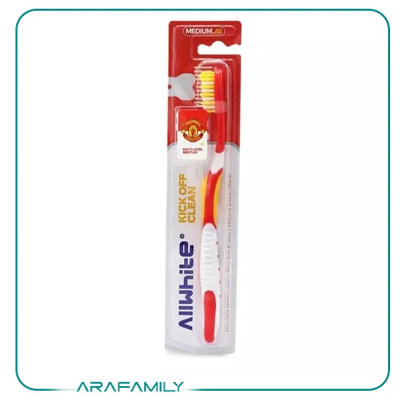 مسواک آل وایت مدل کیک اف کلین با برس متوسط