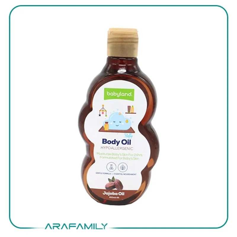 روغن نرم کننده بدن کودک بیبی لند مدل jojoba oil حجم 200 میلی لیتر