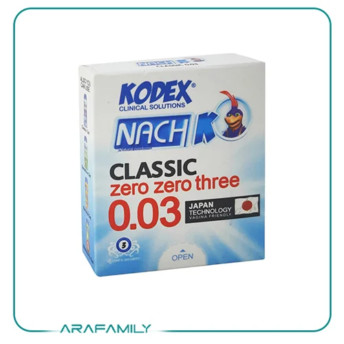 کاندوم ناچ کدکس مدل 0.03 بسته 3 عددی