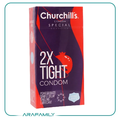 کاندوم خاردار تنگ و تحریک کننده تاخیری چرچیلز 12 عدد