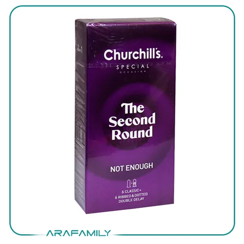 کاندوم ساده و خاردار چرچیلز مدل The Second Round بسته 12 عددی