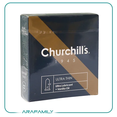 کاندوم بسیار نازک چرچیلز حاوی اسانس وانیل و روان کننده مضاعف